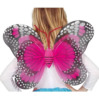 Afbeelding van Fiestas Guirca Roze vleugels vlinder 50 x 37 cm