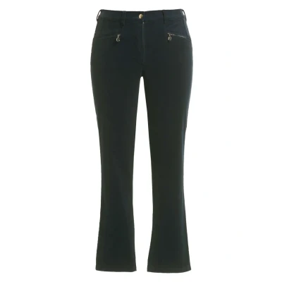 Afbeelding van Ulla Popken, Dames grote maten, corduroy broek Mony, gedeeltelijk elastische tailleband, marineblauw, 42 NL