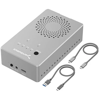 Afbeelding van Sabrent Tool Free USB Type C Dual Docking Station voor PCIe NVMe M.2 SSD&#039;s met Offline Kloonfunctie (EC SSD2)