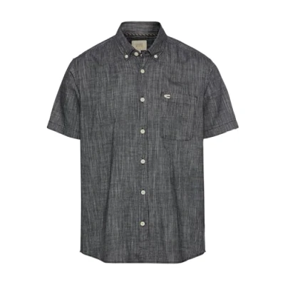 Afbeelding van camel active Herenhemd met korte mouwen en structuurpatroon, donkerblauw, 3XL