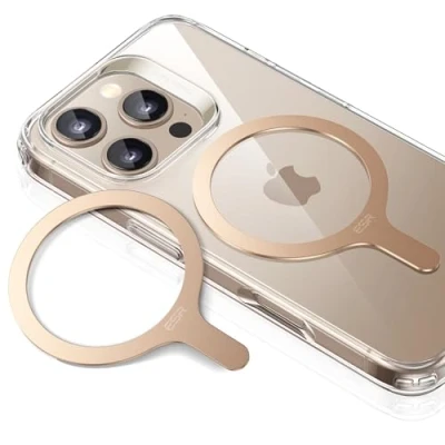 Afbeelding van ESR 2 stuks magnetische ringstickers, compatibel met MagSafe Ring, sticker 360, universele conversieset, voor iPhone 16/15/14/13/12/11/X, Galaxy S23/S21/S20/S10, woestijnentitan