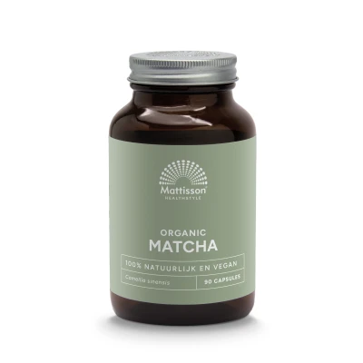 Afbeelding van Mattisson Matcha 500mg Camillia Sinensis Bio, 90 Veg. capsules