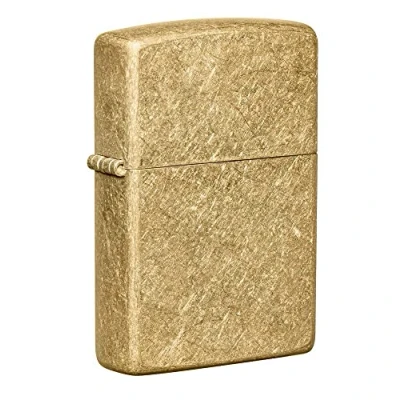 Afbeelding van Zippo 49477 Zakaansteker van trommelmessing, tumbled messing,eén maat