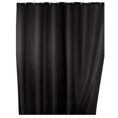 Afbeelding van Wenko anti schimmel douchegordijn 180x200cm polyester uni zwart inclusief ringen