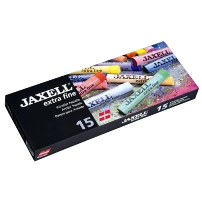 Afbeelding van Honsell Jaxell 46015 Extra fijne kunstenaarspastel, set van 15 in kartonnen etui, zachte kleurvervaging, hoge kleurglans, voor kunstenaars, hobbyschilders, school, kunstonderwijs en opleiding