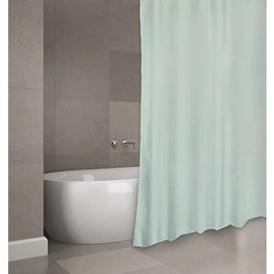 Afbeelding van MSV Cotexsa by Premium Douchegordijn, antischimmel textiel, antibacterieel, wasbaar, 100% waterdicht, met 12 douchegordijnringen, polyester, Evergreen&quot; groen, 180 x 200 cm, Made in Spain
