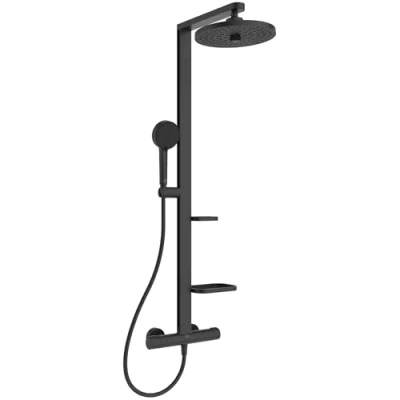 Afbeelding van Ideal standard alu ceraflow douchesysteem met douchekraan therm hoofdd m 2 straalsoorten 26cm hoh 15cm handdouche 10cm sil