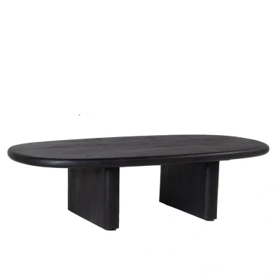 Afbeelding van Giga Meubel Salontafel Gin Zwart Deens Ovaal 130cm