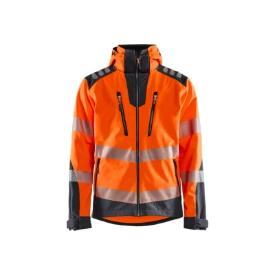 Afbeelding van Blaklader Softshell jack High Vis 4491 2513 Oranje/Medium Grijs