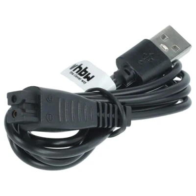 Afbeelding van vhbw Oplaadkabel compatibel met Panasonic ES RF41, RT30, RT31, RT33, RT37, RT37 s scheerapparaat netsnoer 120 cm zwart