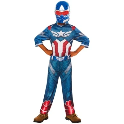 Afbeelding van Superhelden Verkleedpakje Kind Captain America Brave New World Maat 142 154