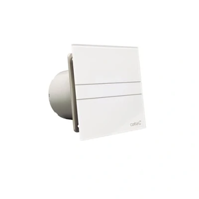 Afbeelding van CATA, E 100 GT Afzuigventilator voor de badkamer Glass Hygro serie Glazen front Met timer en vochtigheidsmelder Energieklasse B Stille badkamerafzuigkap 15 cm breed , wit kristal