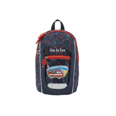 Afbeelding van Step by Rugzak Kiga Mini Backpack 6L Fire Truck Finn Donkerblauw
