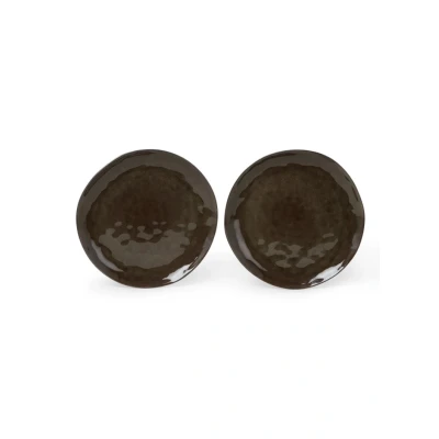 Afbeelding van Serax Pure dinerbord 28 cm set van 2 Donkerbruin
