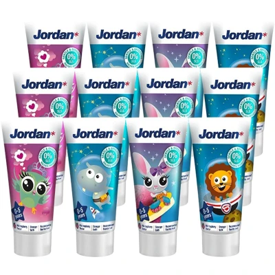 Afbeelding van Jordan Kids Tandpasta 0/5 jaar Milde Fruitsmaak 3x50ml Voordeelverpakking