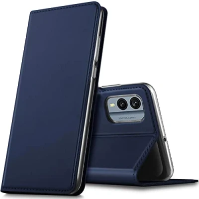 Afbeelding van Verco hoes voor mobiele telefoon Nokia X30 5G, Premium flip cover 5G [geïntegreerde magneet] book case, PU lederen tas, blauw