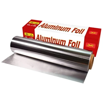 Afbeelding van Shefa Blikfolie 45cm x 50m aluminiumfolie rol, 18 micron folie, zware keukenfolie dik en duurzaam, recyclebare rol kook diner cateringfolie (45 cm 50 m)