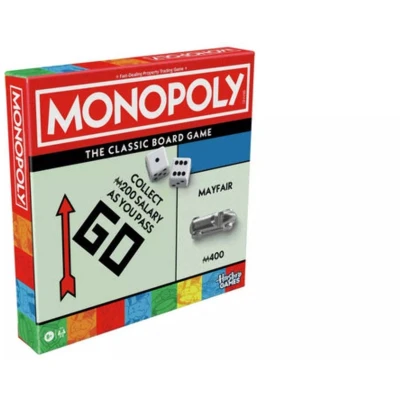 Afbeelding van Monopoly Bordspel met opbergbak en grotere speelstenen, Engelse versie