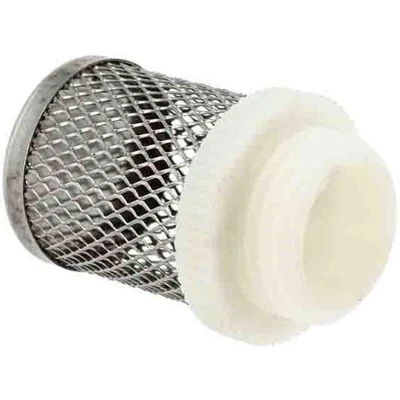 Afbeelding van RVS filter voor terugslagklep zuigkorf 1 1/4&quot; Buitendraad
