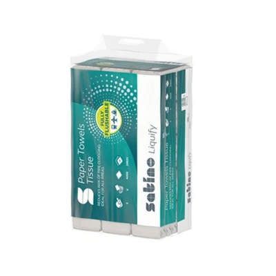 Afbeelding van Satino Liquify Handdoek V vouw 2 laags 24x21cm (4020 Stuks)