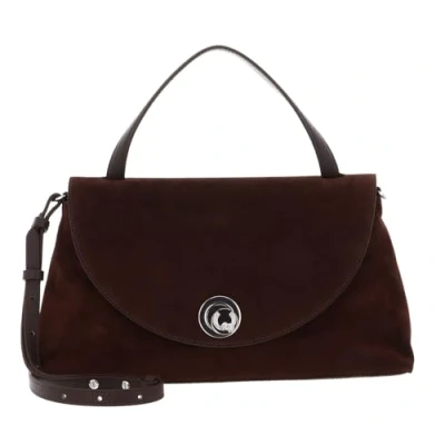 Afbeelding van COCCINELLE Leren handtas schoudertas Nikla Suede Bim Handbag Brunette donkerbruin