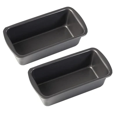 Afbeelding van 2 stuks 1 lb kleine broodvorm voor bakken, 19 x 9 6 cm roestvrij staal klein broodblik non stick broodpannen bakken rechthoekige brood en broodblikken ovens, luchtfriteuse
