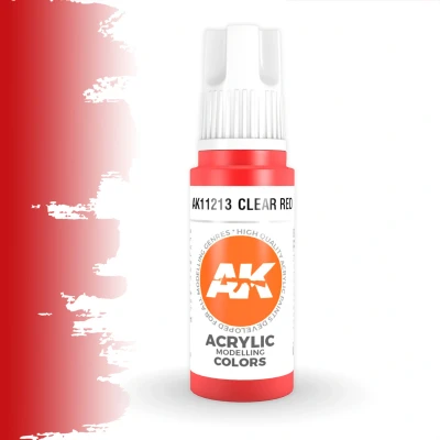 Afbeelding van Clear Red Acrylic Modelling Colors 17ml AK11213