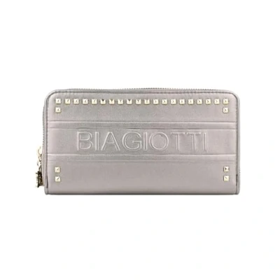 Afbeelding van Laura Biagiotti Damesportemonnee van PU leer met geschenkdoos, Zilver 1 rits Lorey, Modern