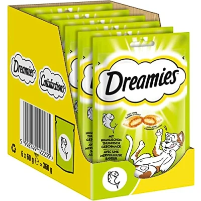 Afbeelding van Dreamies klassieke kattensnacks met tonijn Fantastisch krokante zakjes een malse vulling 6 x 60g
