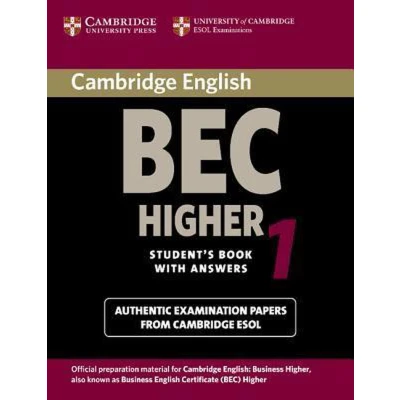 Afbeelding van Cambridge BEC Higher 1: Practice Tests from the University of Local Examinations Syndicate