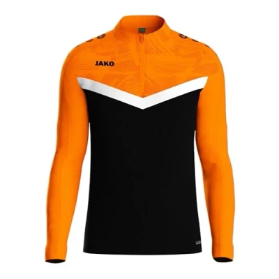 Afbeelding van JAKO Ziptop Iconic rood/wijnrood L zwart/fluo oranje /