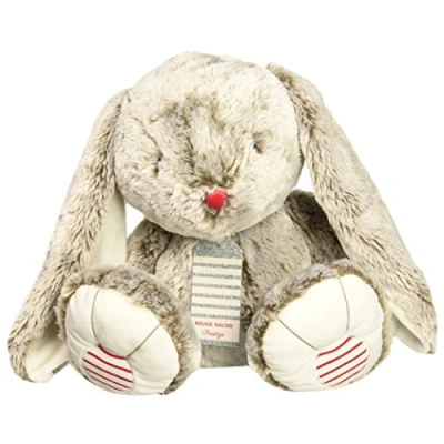 Afbeelding van Kaloo Rouge 55 cm Prestige Grey Léo the Rabbit Small Silky Furred Soft Toy Big Eared Plush 0 Months +, K963539