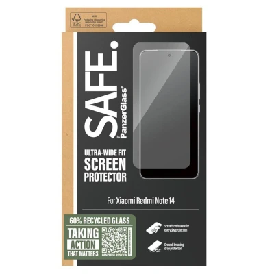 Afbeelding van Screenprotector Xiaomi Redmi Note 14 (4G): SAFE by PanzerGlass Ultra Wide Fit incl. applicator