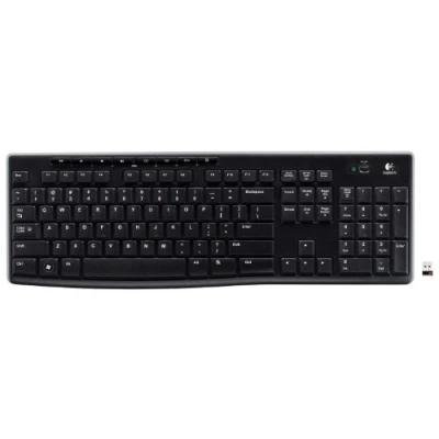Afbeelding van Logitech K270 draadloos toetsenbord, 2,4 GHz verbinding via Unifying USB ontvanger, 8 multimedia en sneltoetsen, spatwaterdicht, batterijduur van 2 jaar, Zwitserse QWERTY indeling