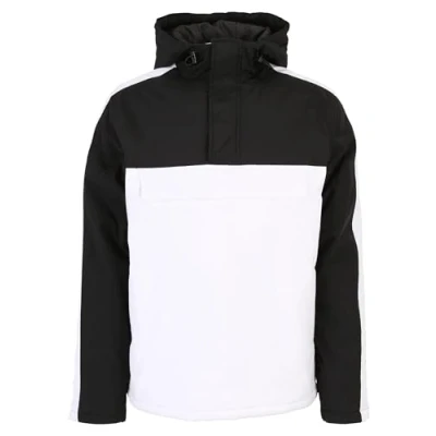 Afbeelding van Urban Classics Hooded Jacket Jas, Heren, Maat: Large, Wht/blk/blk