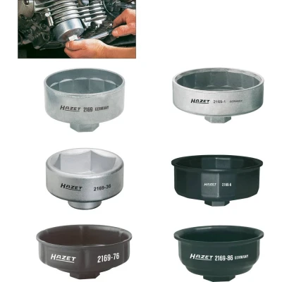 Afbeelding van HAZET 2169/6 Oliefilter sleutelset 6 10 (3/8&quot;), 12,5 (1/2&quot;) Vierkant, Buiten zeszijdig 1370