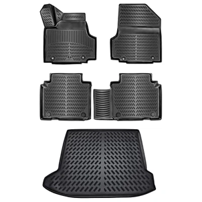 Afbeelding van ELMASLINE 3D rubberen matten &amp; kofferbakmat set voor Hyundai IONIQ 5 vanaf 2021 vloermatten IONIQ5