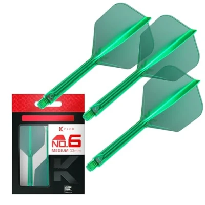 Afbeelding van TARGET K FLEX GREEN NO6 DART FLIGHTS MEDIUM