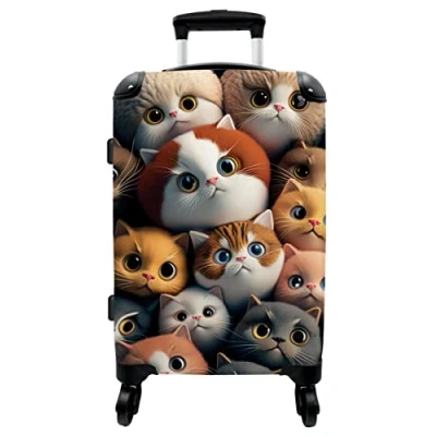 Afbeelding van NoBoringSuitcases.com® Kinderkoffer kittens Kindertrolley 20 kg bagage