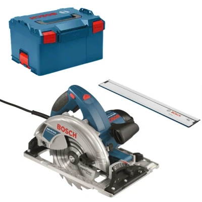 Afbeelding van Bosch Blauw GKS 65 GCE cirkelzaag met 1600mm geleiderail in L Boxx 0601668902