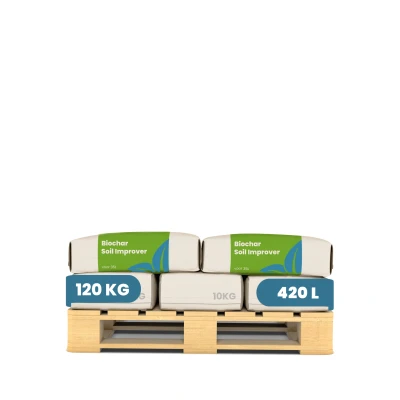 Afbeelding van Organifer Biochar Plantaardige Houtskool Bodemverbeteraar (12x = 120 kg 420 L) Organische Bodemverrijker