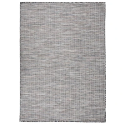 Afbeelding van Buitenkleed platgeweven 200x280 cm bruin en blauw