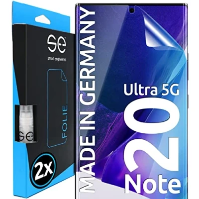 Afbeelding van 3D Screenprotector voor Samsung Galaxy Note 20 Ultra 5G [2 stuks smart engineered] Volledig dekkende, transparante screenprotector, vriendelijk beschermhoesjes, Geen glas maar TPU folie