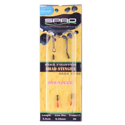 Afbeelding van Spro Pike Fighter Fine Stinger 1x7 Stainless Wire 6.8kilo (2 pcs) Maat : haak 6 Treble 8cm