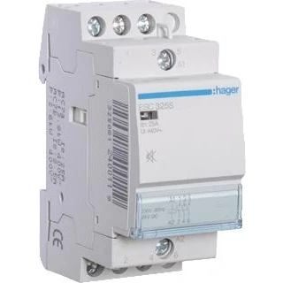 Afbeelding van Hager magneetschakelaar ac esc 3no 25 1 400v 8 5 3 kw u spoel 230v 50hz 60hz esc325s