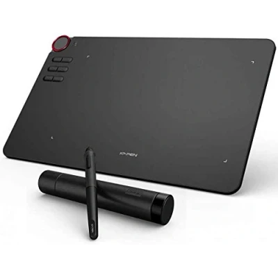 Afbeelding van XP Pen Grafische Tablet Deco 03 Draadloze Verbinding Werkgebied 10&quot;*5.63&quot;, 8192 Niveaus Pendruk Passieve Draagbare met 6 Sneltoetsen 1 Rode Wijzerplaat