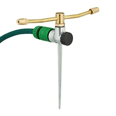 Afbeelding van Relaxdays tuinsproeier met grondpen cirkelsproeier roterende sprinkler 12 m