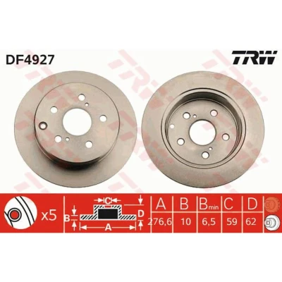 Afbeelding van Trw Remschijf DF4927