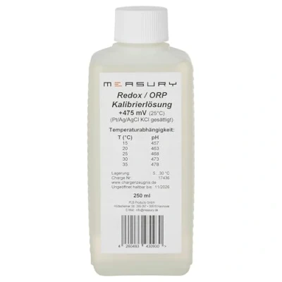 Afbeelding van Measury Redox kalibratieoplossing 475mV 250 ml, ORP bufferoplossing kalibratievloeistof