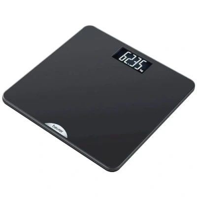 Afbeelding van Beurer PS 240 Personenweegschaal Digitaal Rubber anti slip sta oppervlak Tot 180kg Weging per 50 gr. Verlicht groot zwart LCD display Quick Start Incl. batterijen 5 Jaar garantie